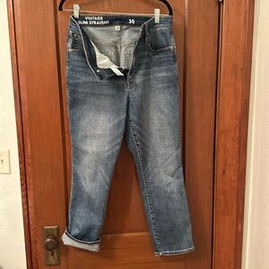 J. Crew, slim straight jeans